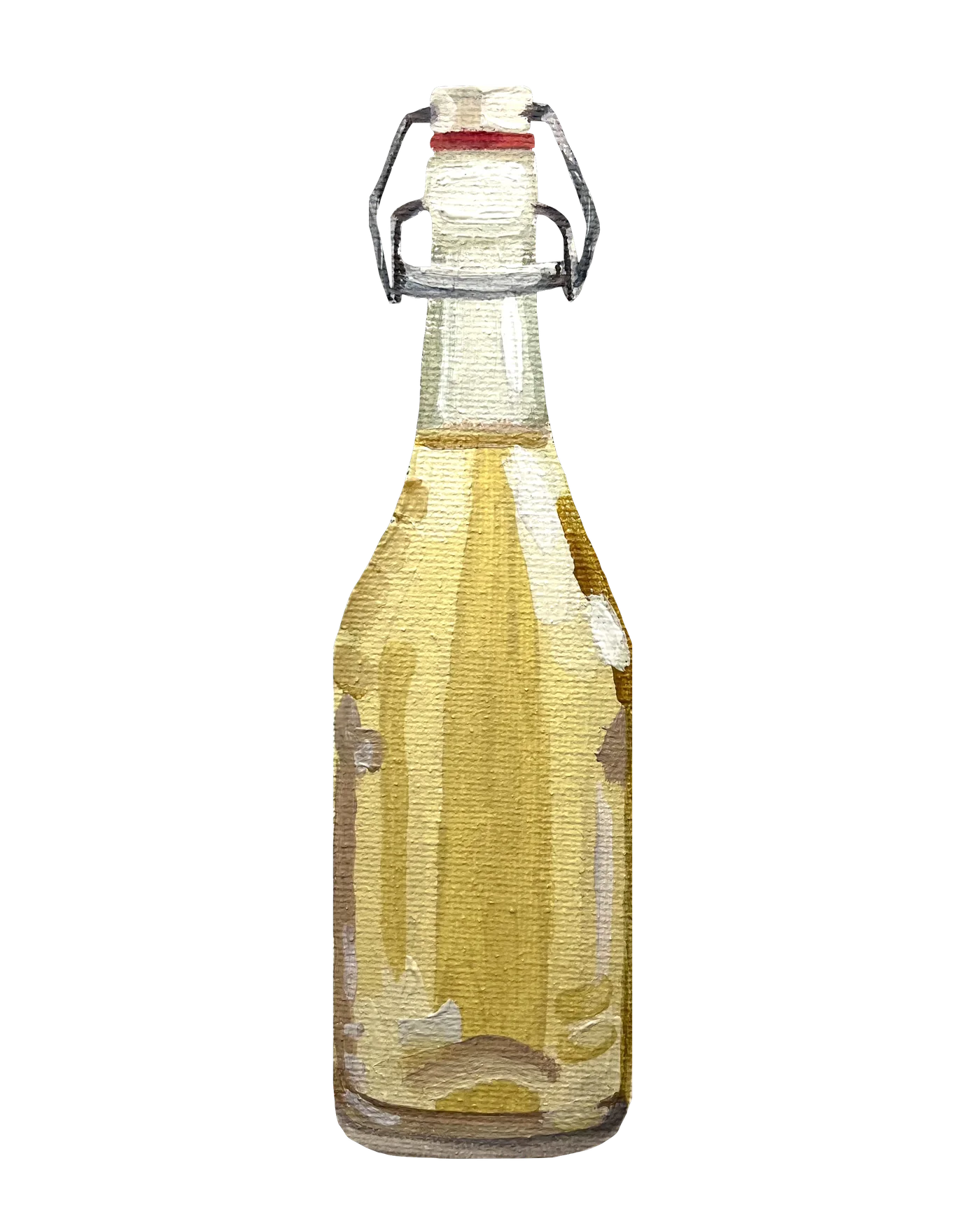 Handgeschilderde fles limoncello